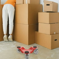 Raindrops Wheel Dolly Red Metal Moving Furniture 3Pcs Rearranging Living Space