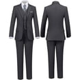 thumbnail image 2 of Lycody Boys Suits Black Suit for Boy Slim Fit Formal Toddler Kids 7Pcs Vest Dress Pants Blazer, 2 of 7