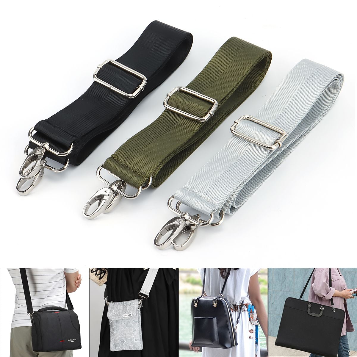 Adjustable Canvas Handbags Belt Strap Bag Accessories Replacement 135cm Handles 