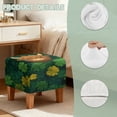 thumbnail image 6 of TSOVTHRID Highland Cattle Shamrock Print Ottoman Slipcovers Stretch Square Footrest Stool Covers Anti-Slip Ottoman Cover for Foot Stool Furniture Protector with Elastic Bottom St. Patrick's Day Decor, 6 of 7