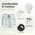 thumbnail image 5 of Disketp Rabbit Back View Print Women's Shorts Workout Shorts for Athletic Gym Running Shorts with Phone Pockets X-Large, 5 of 8