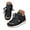 Black, variant on Pandaie Leather Fashion Sneakers Women Metal Trim Memory Foam Lace up Running Walking Tennis Shoes for Casual Workout Gym Sport Beige,6