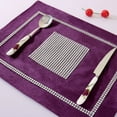 thumbnail image 3 of PiccoCasa Placemats for Dining Table with Luxury Diamond 12"x16" Purple, 3 of 7