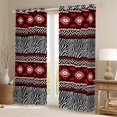 thumbnail image 2 of Erosebridal Bohemian Aztec Black Out Curtains, Zebra Print Curtains Pack of 2 (42x63 Each), Red White Black, 2 of 6