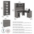 thumbnail image 4 of Bush Furniture Cabot 60W L Shaped Computer Desk with Hutch, File Cabinet and Bookcase, Modern Gray, 4 of 7