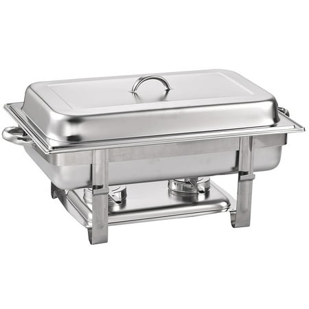Cook N Home 8 Quart Full Size Chafing Dish Chafer with Lid, Stainless Steel