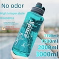 thumbnail image 2 of Botella de agua de plástico de gran capacidad para hombre, portátil, para deportes al aire libre, fitness, gran espacio, 2000 ml, 2 of 5