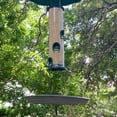 thumbnail image 5 of Outdoor Hanging Metal Wild Bird Feeder Tray Heavy Duty Chain Suspended Water Platform Decorative Bird Feeding Dish for Backyard Patio Tree Garden Ornament, 5 of 7