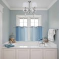 thumbnail image 3 of Blue Ombre Kitchen Curtains Small Short 39 Inch Length, Modern Gradient Abstract Art Grommet Top Bedroom Living Room Curtains, Light Filtering Cafe Curtain Drapes 2 Panels Set 55''x39'', 3 of 9