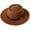 Brown, variant on Women Vintage Wide Brim Warm Wool Fedora Hat Belt Panama Hat Felt Jazz Hat