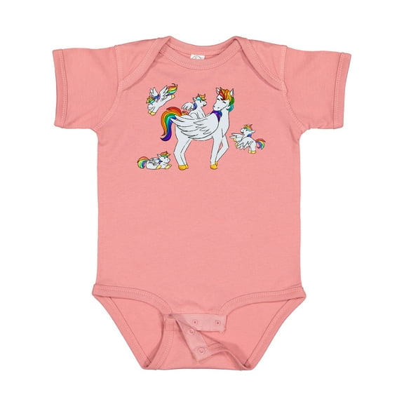 Inktastic Cute Unicorn Family Boys or Girls Baby Bodysuit