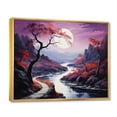 thumbnail image 2 of Designart "Endless Journey Pink Meandering River III" Landscapes Floater Framed Canvas Print, 2 of 7
