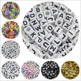 thumbnail image 2 of 5mm 6mm 7mm Mixed Letter Beads Oval /Square Shape Alphabet Beads For Jewelry Making DIY Charms Bracelet Necklace Accessories, 2 of 5