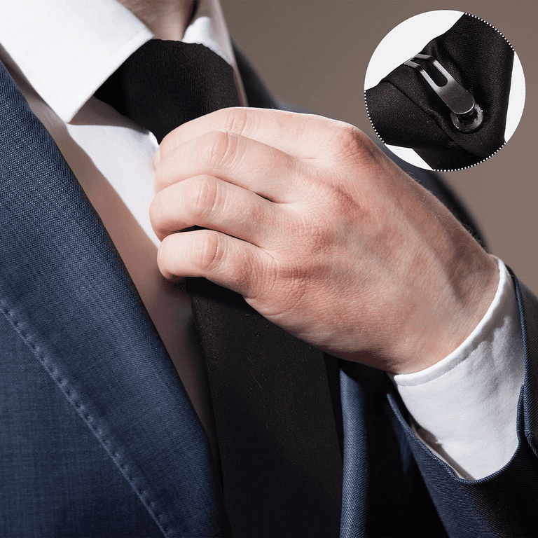 Men's Ties, Clip-on Ties Solid Neck Strap Tie, for Wedding