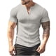 thumbnail image 2 of pstuiky camisetas de manga corta para hombre, Camisa informal de manga corta con botones y cuello redondo con estampado a la moda para hombre camisetas de hombre s, 2 of 6