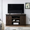 thumbnail image 4 of Edyo Living Rustic Farmhouse TV Stand Table w/ Sliding Barn Door, Espresso, 4 of 6