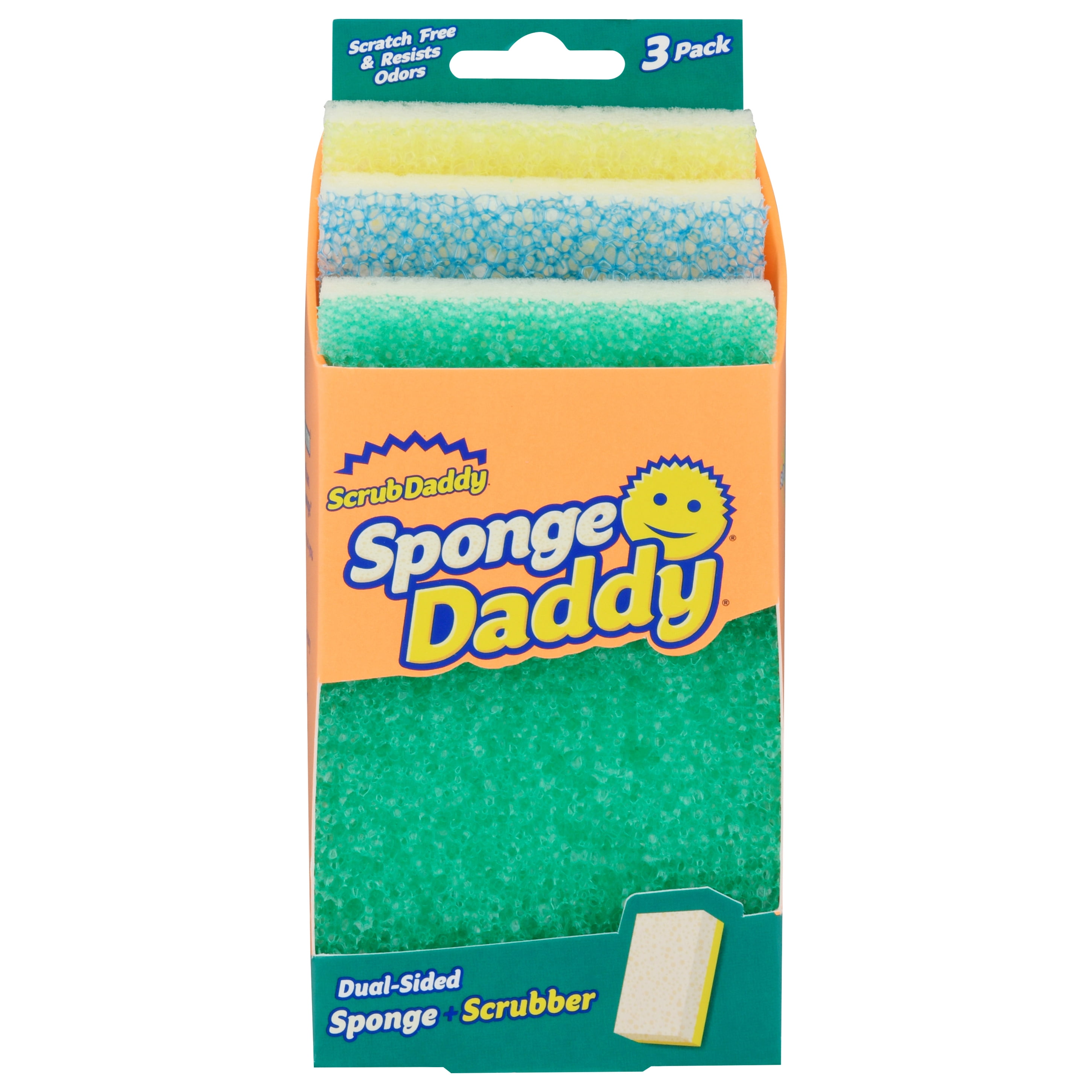 Scrub Daddy Scour Daddy Heavy Duty Scouring Sponge, 3 Pack 