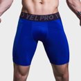 thumbnail image 2 of Lisingtool biker shorts Mens Simple Basketball Base Training Compression Pants Fitness Pants Trousers mens shorts Blue, 2 of 4