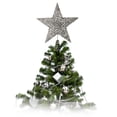 thumbnail image 3 of 13" Sequin/Bead/Glitter Star Tree Topper Silver, 3 of 5
