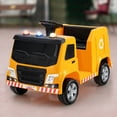 thumbnail image 3 of Gymax 12V Recycling Garbage Truck Electric Ride On Toy Remote w/Recycling Accessories Yellow, 3 of 10