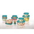 thumbnail image 1 of Rubbermaid Easy Find Lids Food Storage Containers, 30-Piece Set, Turquoise, 1 of 5