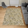 thumbnail image 2 of East Turkish Area Rug, Modern Autumn Season Wavy Holiday Festival Celebration Oriental Art Print, Soft Carpet for Living Room Decor with Distressed Look, 4' X 5.7', Pale Earth, by Ambesonne, 2 of 4