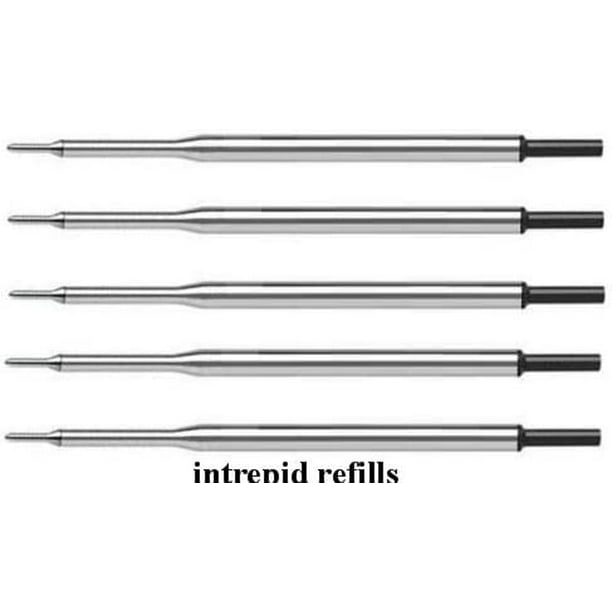 5 Genuine Intrepid Medium Point Ballpoint Refills for Papermate