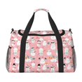 thumbnail image 1 of Easygdp Cute Pink Snowman Cat Bolsa de Gimnasio, Bolsa de Viaje Duffel, Bolsa de Fin de Semana con Compartimentos, Bolsa de Mano para Noche, 1 of 7