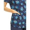 thumbnail image 5 of Scrubstar Women's "Ombre Snowflakes" V-Neck Print Scrub Top, 5 of 6
