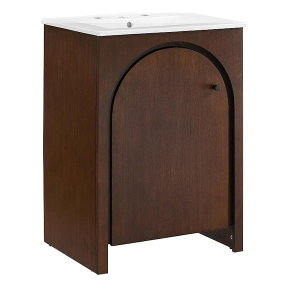 Appia 24" Bathroom Vanity in Walnut White