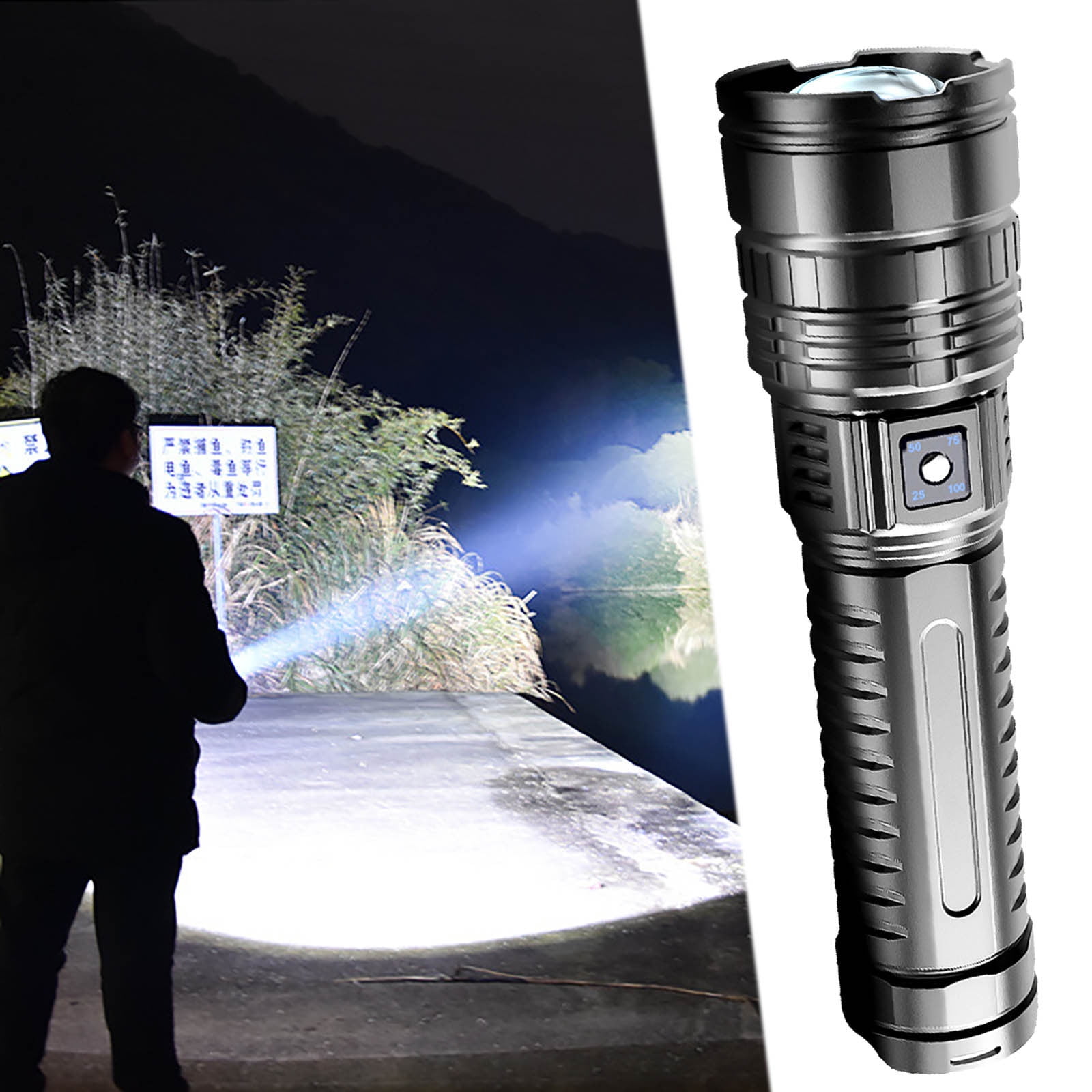 Naittoop Rechargeable Flashlights,Super Bright LED Flashlight TYPE C, Powerd Multi-functional Heavy Duty Strong Flash Light , Emergency Home Camping