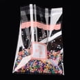 thumbnail image 2 of Rectangle OPP Cellophane Bags with Cherry Pattern Pearl Pink 14x9.9cm Unilateral Thickness: 0.035mm Inner Measure: 11x9.9cm 95-100pcs/bag, 2 of 3