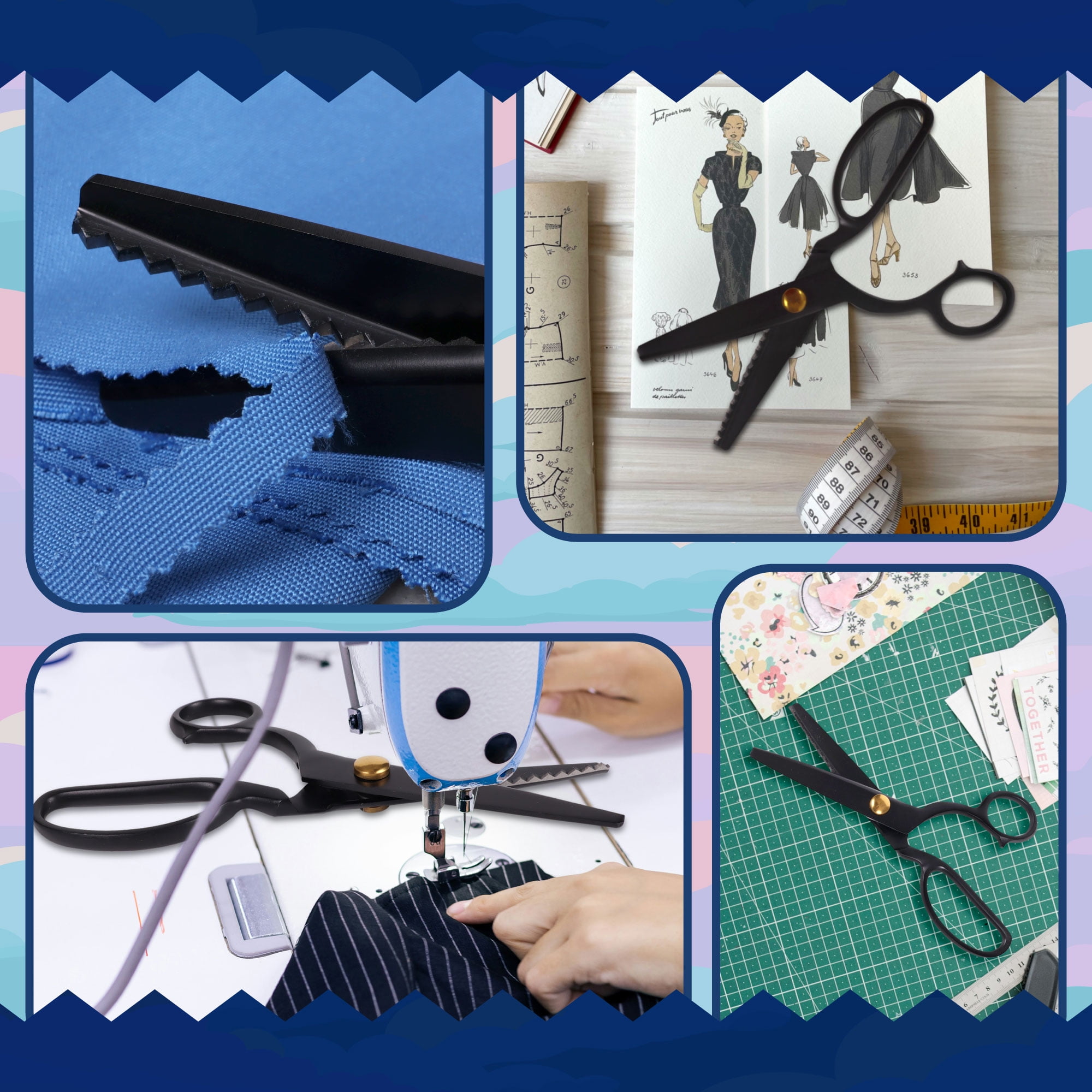 JubileeYarn Metal Pinking Shears - Black - 1 Unit