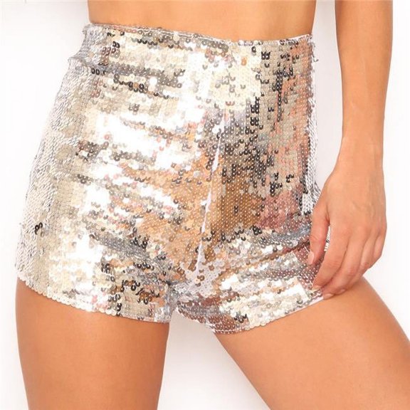 Western Fashion 2270-SIL-LXL Shorts with Zipper, Silver - Large & Extra Large