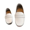 thumbnail image 5 of mgoYE Girls' Oxfords Baby Girls Boys Classic Loafers Oxford Dress Shoes Soft Slip On Crib Flats Shoes|White 10, 5 of 5