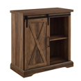 thumbnail image 1 of Pemberly Row 32" Farmhouse Barn Door Buffet TV Stand in Rustic Oak, 1 of 8
