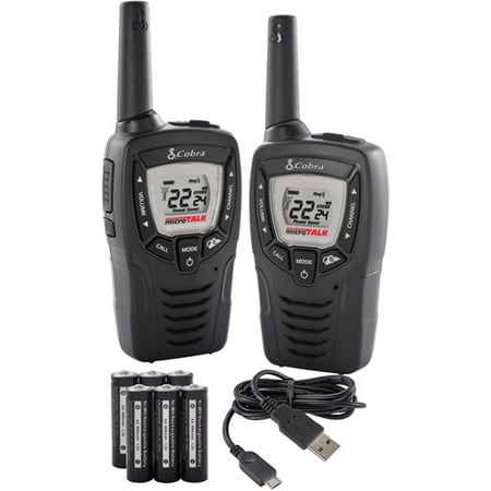 2 COBRA CXT345 MicroTalk 23 Mile FRS/GMRS 22 Channel Walkie Talkie 2-Way Radios