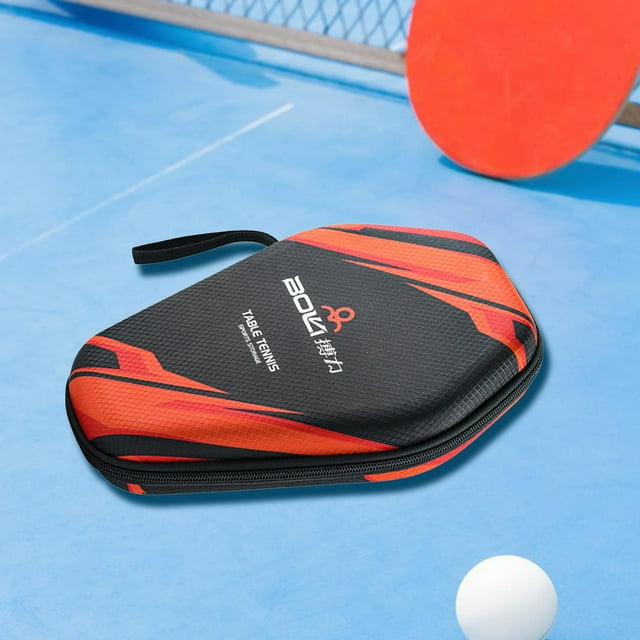 Colaxi Housse de Raquette de Pickleball Housse de Paddle de Tennis de Table Pochette de Rangement pour 1 Paddle 2 Balles Pong pour Entraînement Rouge Noir