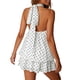 thumbnail image 5 of TaTaai Womens Casual Halter Dress Backless Sheer Mesh Detail Solid Color A Line Sleeveless Flowy Midi Dress Soft Comfortable for Summer Daily Party Gift, 5 of 7