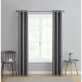 thumbnail image 3 of Serta So Dark 100% Blackout Gray Grommet Top Curtain Panel Pair, 37" x 84", 3 of 7