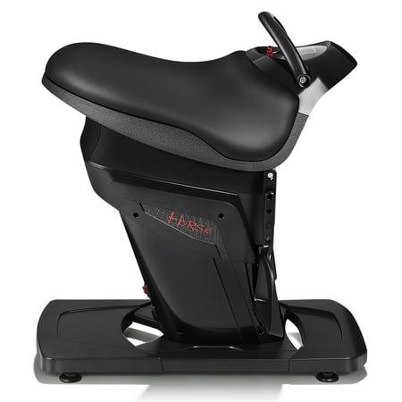 YEAHIBABY Black Electric Horse Riding Exercise Machine with 3D Simulator for Indoor Fitness Training