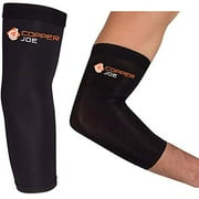 2 Pack - Copper Joe Compression Recovery Elbow Sleeve - Highest Copper Content Elbow Brace for Arthritis, Golfers or Tennis Elbow, Tendonitis. Elbow Arm Sleeves Fit for Men and Women (2X-Large)