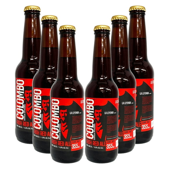 Six Pack Cerveza Artesanal Colombo Irish Red Ale 355 ml