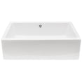 thumbnail image 3 of Novatto NP-018131CH Rectangular White Porcelain Sink Set with an Overflow Drain in Chrome, 3 of 4
