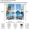 thumbnail image 2 of Blue Ocean Sea Small Kitchen Curtains Tropical Summer Hawaiian Lake Window Treatment Mountain Bird Seagull Cafe Short Curtains for Bathroom Dining Room Tier Treatment Drapes 27.5x39 inch, 2 of 6