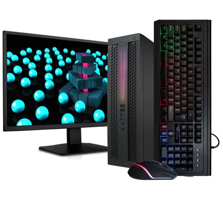 HP EliteDesk 800 G2 Small RGB Desktop Computer (SFF) PC | Quad Core Intel i5 (3.6Ghz Turbo) | 16GB DDR3 RAM | 500GB SSD + 1TB | WiFi-5G + BT | Win 10 Pro | New 24” Monitor | RGB Mouse + KB (Renewed)
