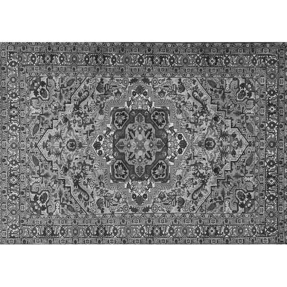 Ahgly Company Indoor Rectangle Persian Gray Traditional Area Rugs, 5' x 7'
