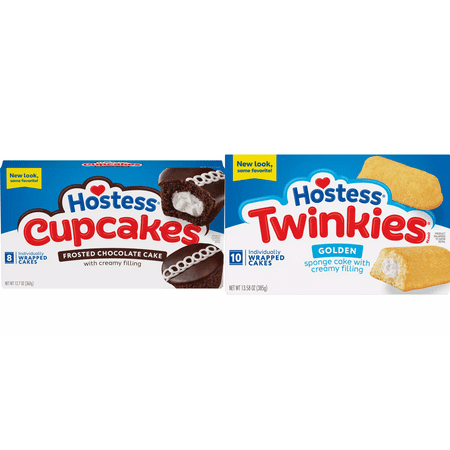 Hostess Twinkies Golden Sponge Cakes 10 ctHostess Frosted Chocolate Cupcakes 8 ct&