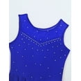 thumbnail image 5 of inhzoy Kids Girls Figure Ice Skating Dance Costumes Rhinestones Contemporary Ballet Dance Leotard Blue 8, 5 of 7
