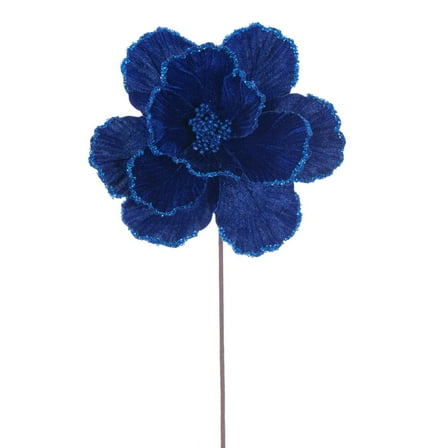 20" Blue Velvet Magnolia 10" Flower 3/Bg
